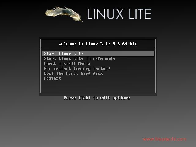Welcome-Screen-Linux-Lite-3-6-Installation