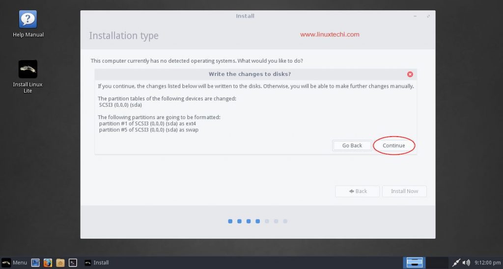 Write-changes-disk-Linux-Lite-Installation