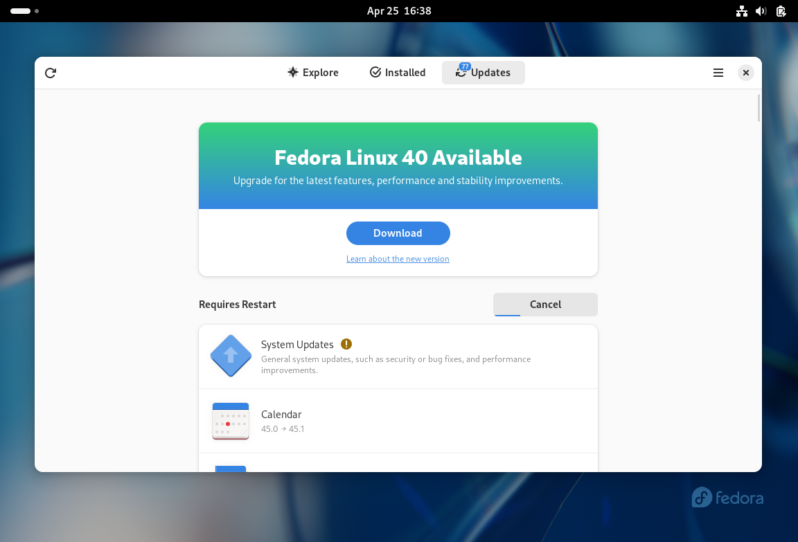 Installing-Updates-Fedora39-GUI