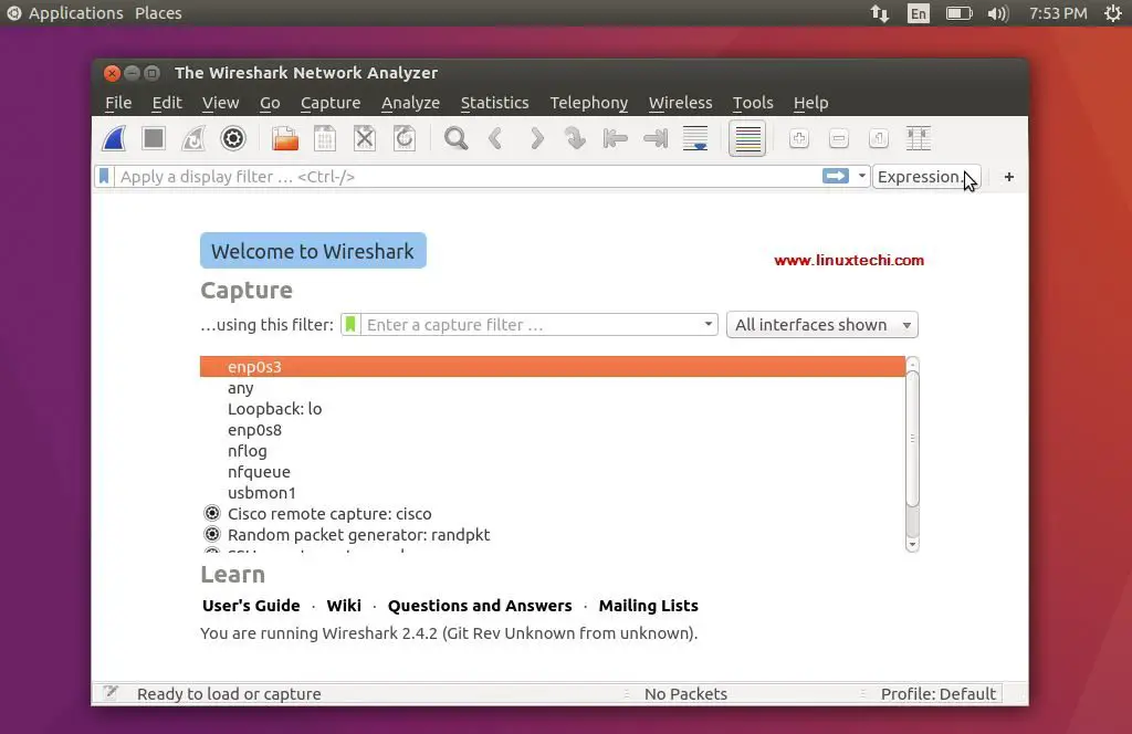 wireshark ubuntu