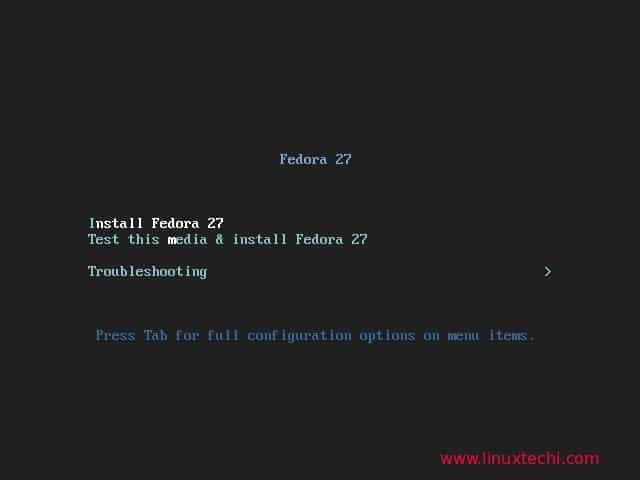 Fedora27-Server-Installation-Screen