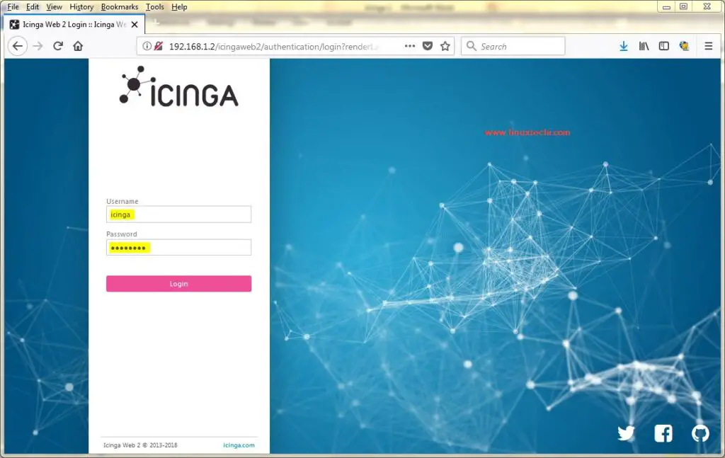 Icinga-Web2-Login- Icinga-Web