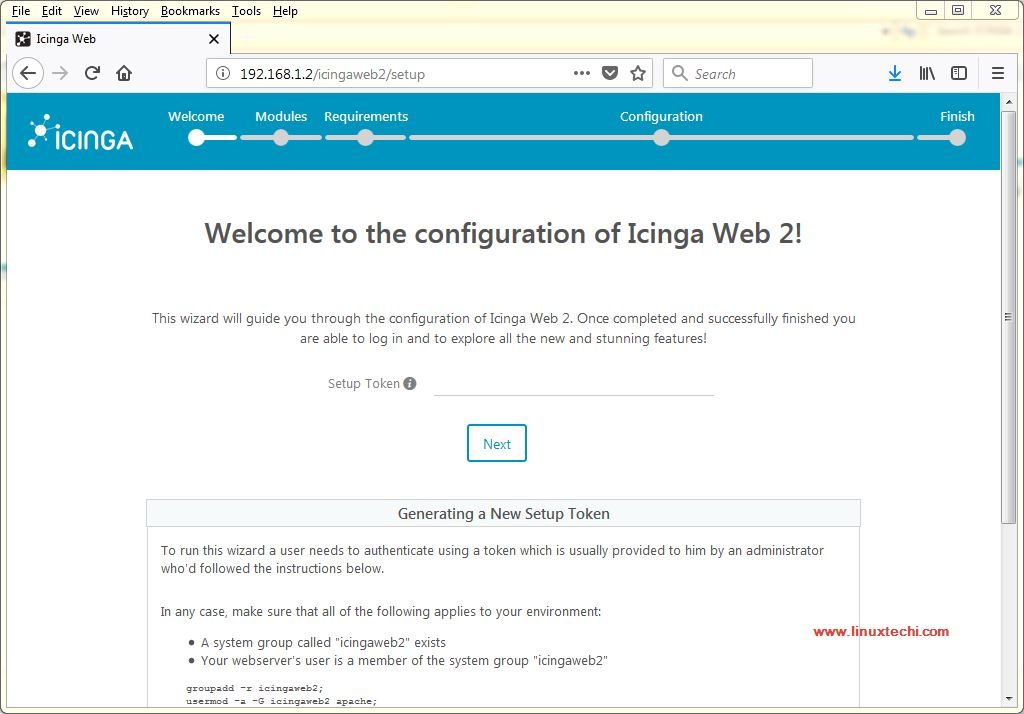 Icinga-web2-setup-token-centos7