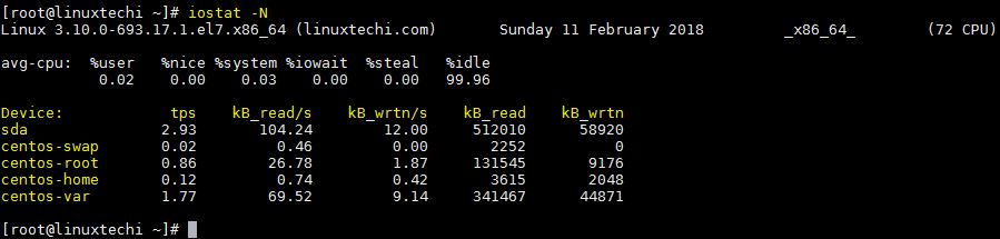 LVM-statistics-iostat-command