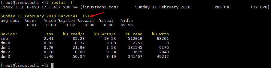 iostat-report-timestamp