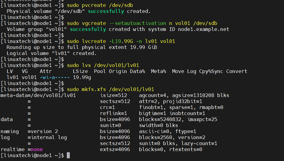 Create-LVM-Shared-Disk-PCS-NFS-Cluster-RHEL9