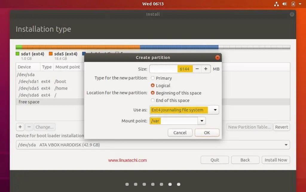 Create-var-partition-ubuntu18-04