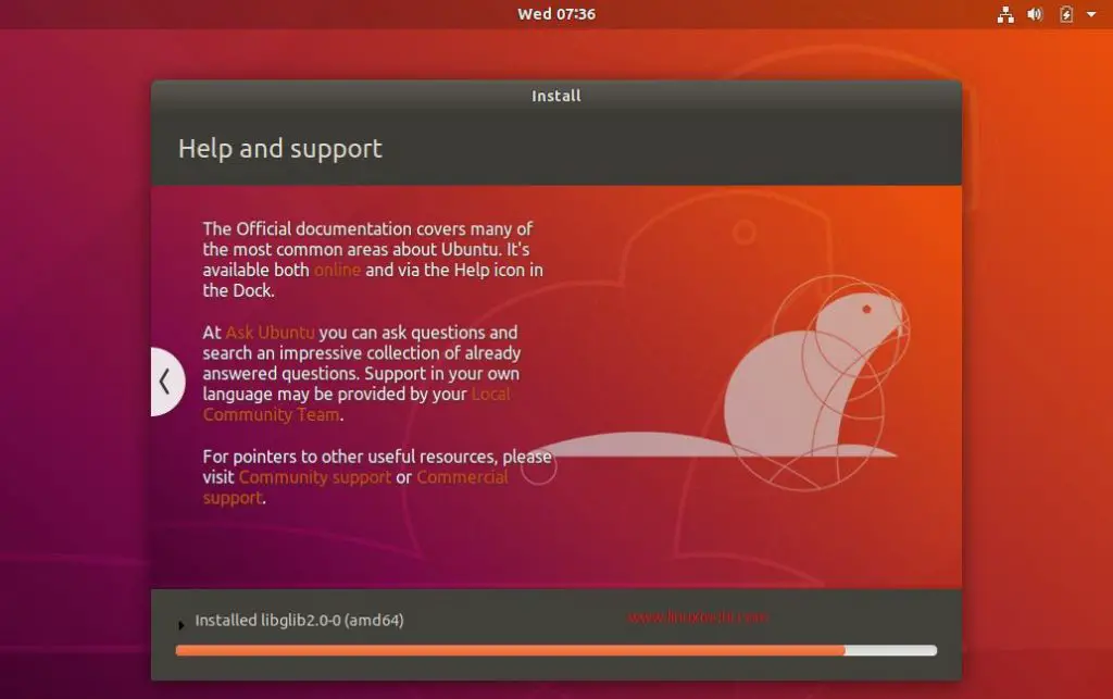 Ubuntu18 04 Installation Progress