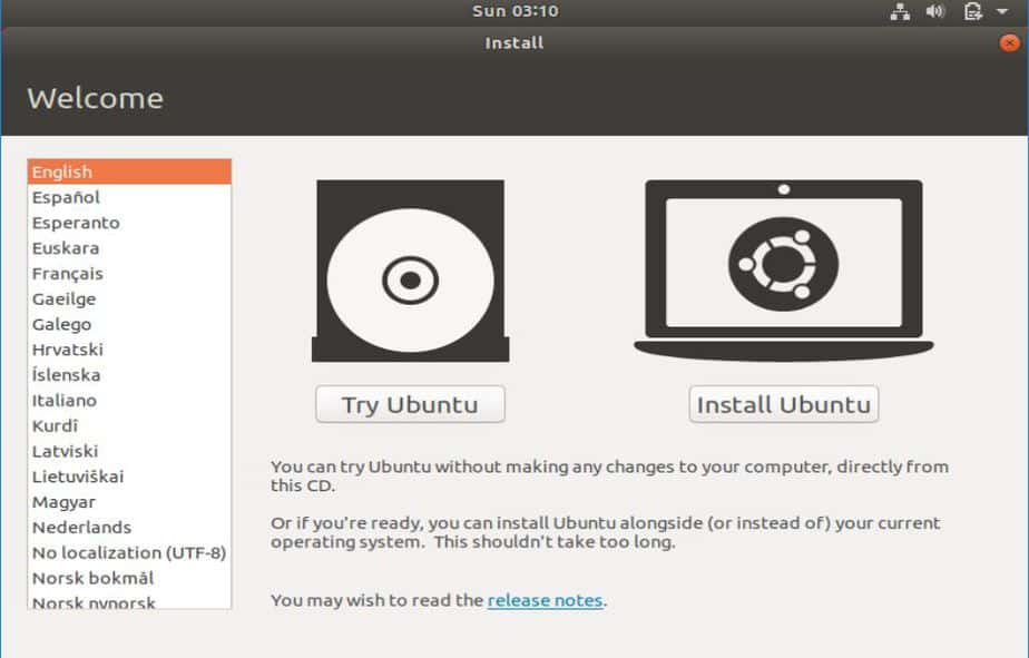 Install-Ubuntu18-04-option