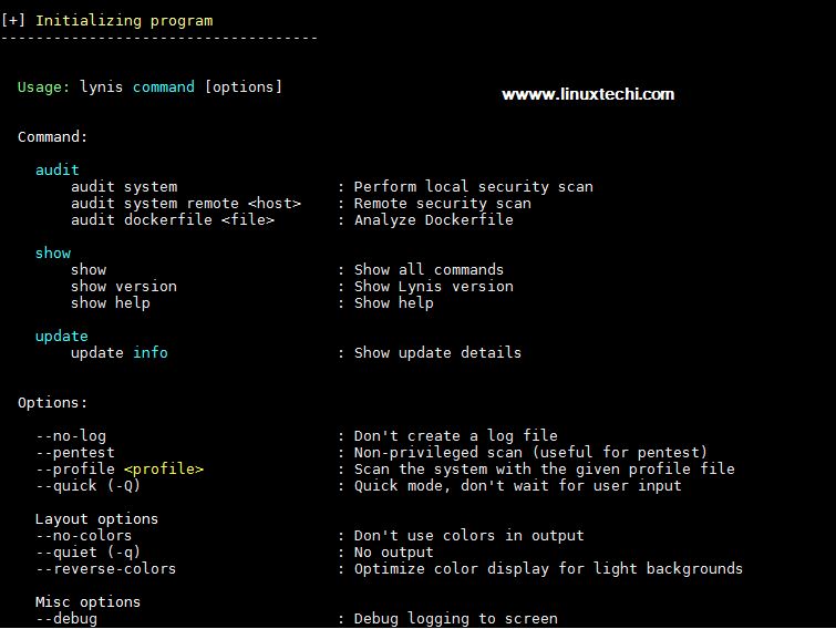 Lynis-Command-options