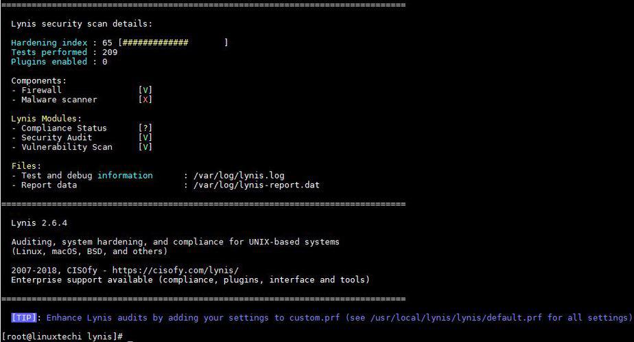 Lynis-Scan-audit-Result