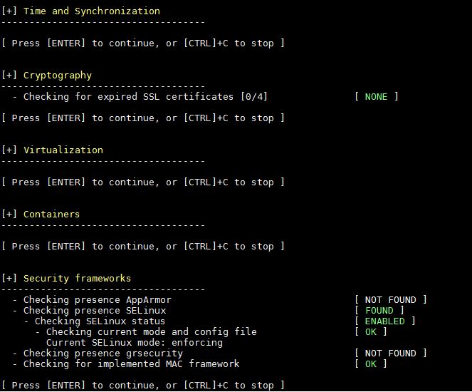 Time Synchronization-Virtualization-Security-frameworks-audit-lynis