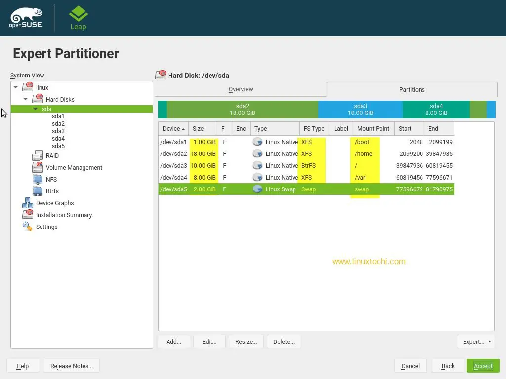 Custom-Partition-Scheme-opensuse-leap15