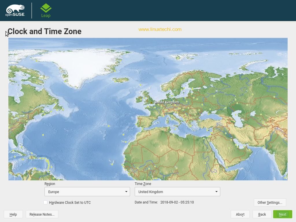 Timezone-Location-opensuseleap15