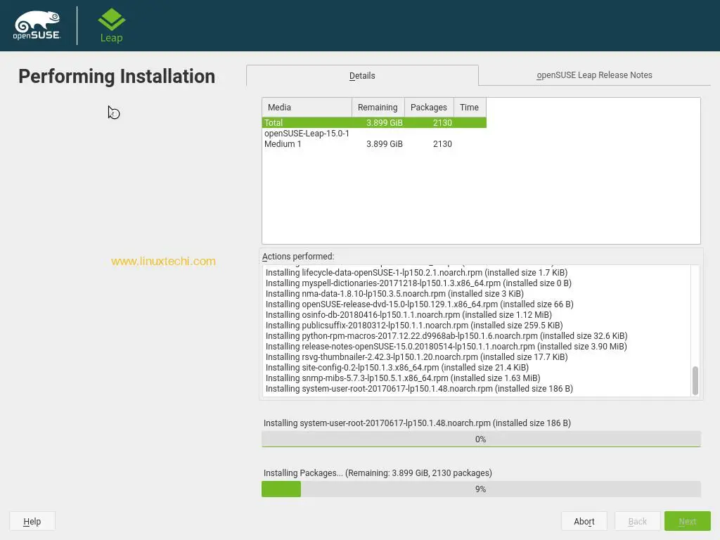 openSUSE-Leap15-Installation-Progress