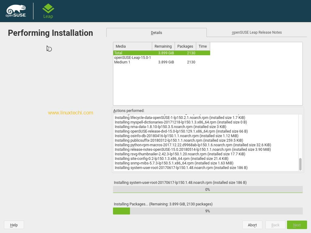 openSUSE-Leap15-Installation-Progress