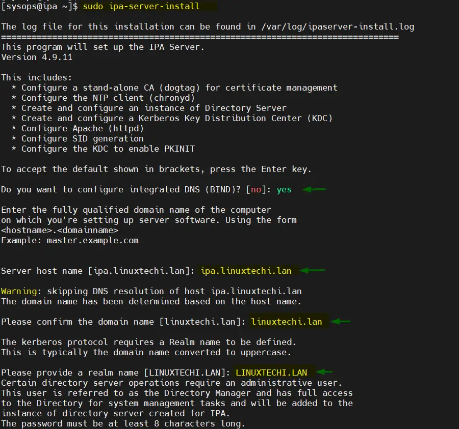 IPA-Server-Install-Command-RHEL-RockyLinux-AlmaLinux