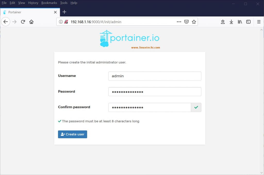 Portainer-Login-User-Name-Password