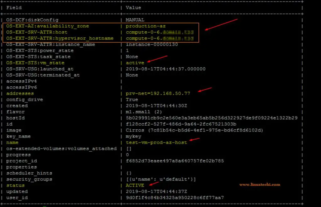 OpenStack-VM-AZ-Specific-Host