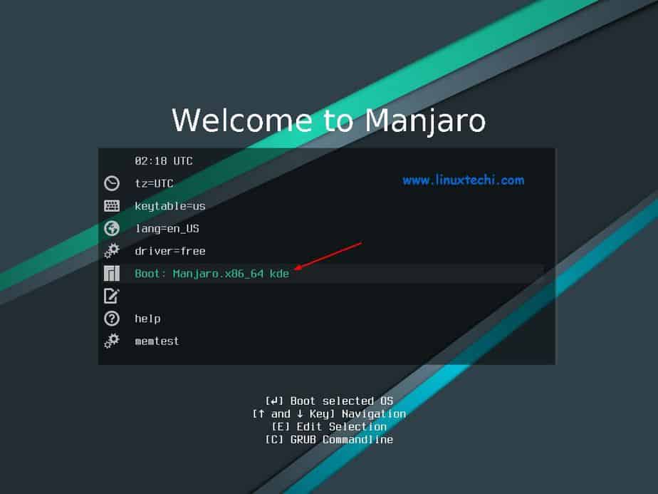 Boot-Manjaro-18-1-kde-installation