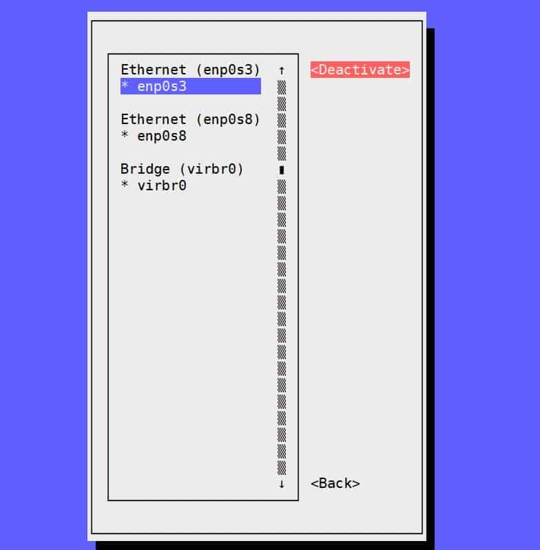 Deactivate-interface-nmtui-rhel8