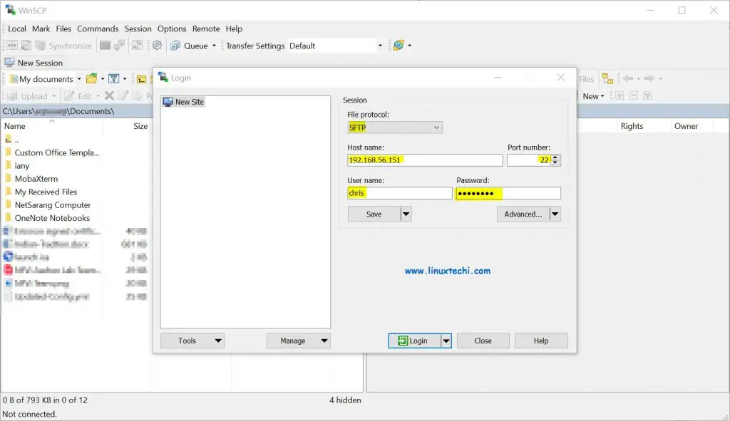 Winscp-sftp-debian10