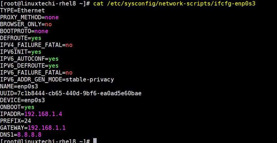 ifcfg-enp0s3-file-rhel8