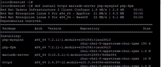 centos 8 install