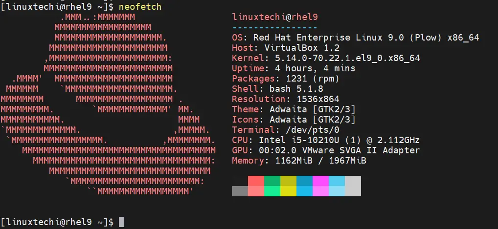 Neofetch-Command-Output-RHEL-System