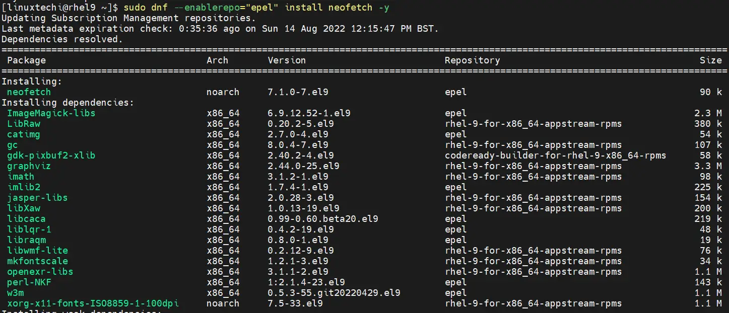 Neofetch-Package-EPEL-RHEL