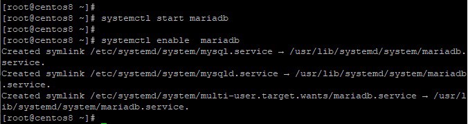 Start-enable-MariaDB-CentOS8