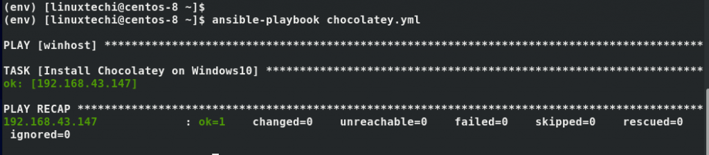 Ansible-playBook-succeeded