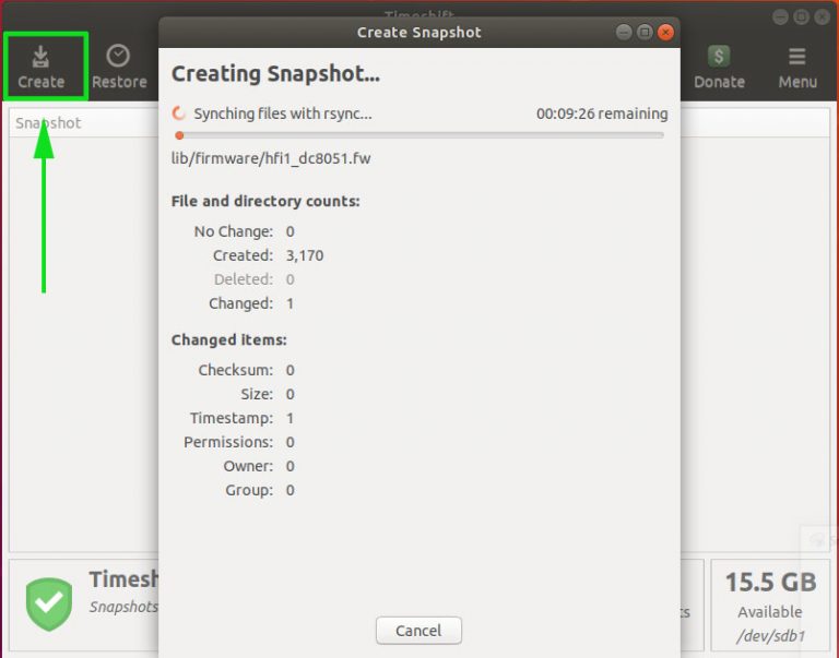 timeshift usb backup