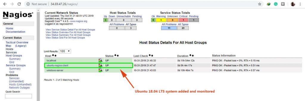 Linux-host-added-monitored-Nagios