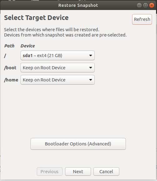 Select-target-device-timeshift