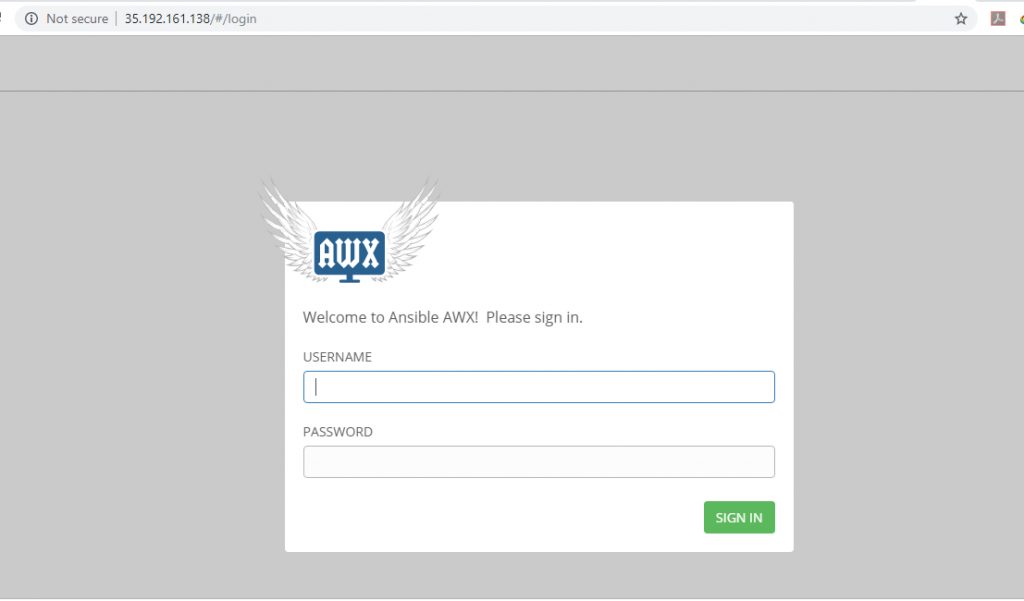 Ansible-AWX-Login-Page