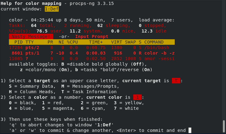 Color-mapping-using-Z-top-command