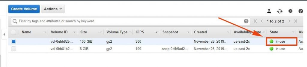 New-volume-now-in-use-aws