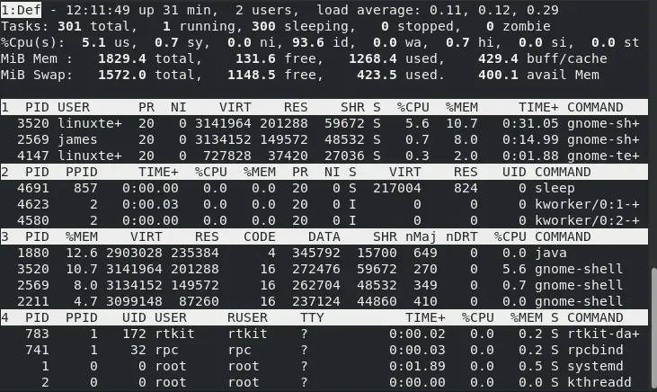 display4-columns-top-command