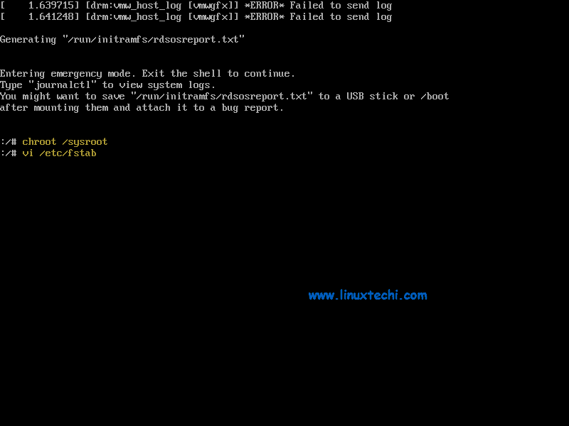 rhel8-grub-prompt-edit-fstab