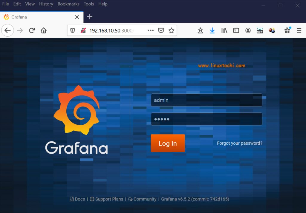 Grafana-Login-Page-CentOS8