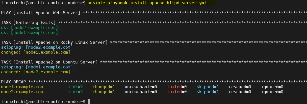 Running-Ansible-Playbook-Install-Apache-Condition