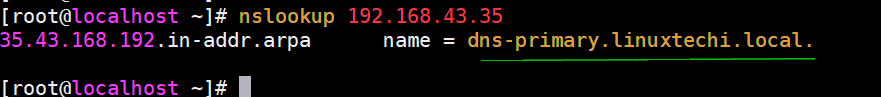 nslookup-centos8