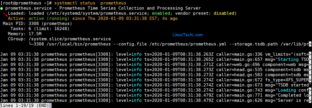 prometheus-service-status-centos8