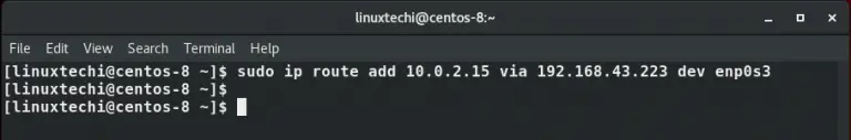 route add ip mask gateway