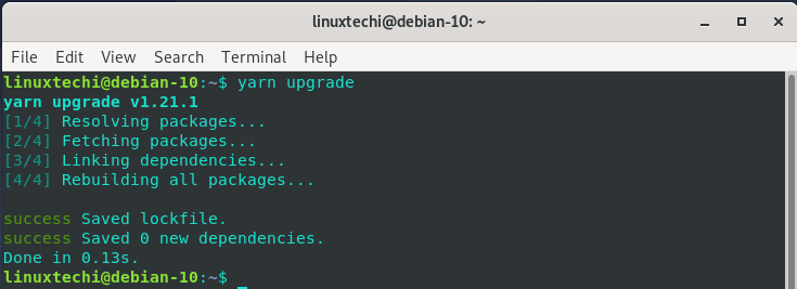 yarn-upgrade-debian10