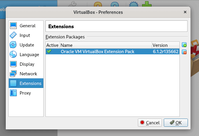 linux virtualbox extension pack install