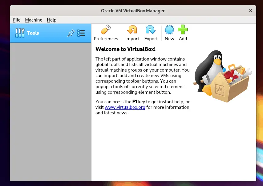 oracle virtualbox linux image download