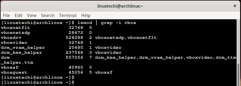 lsmod-vbox-kernel-module-arch-linux