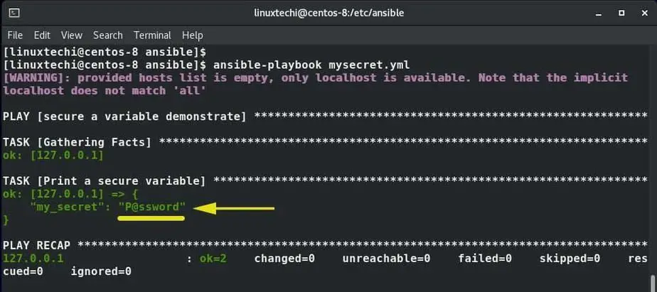 Ansible-playbook-execute-encrypted-varaibles